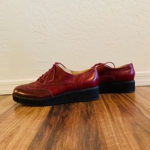Nine West Red Platform Oxfords SIZE 11